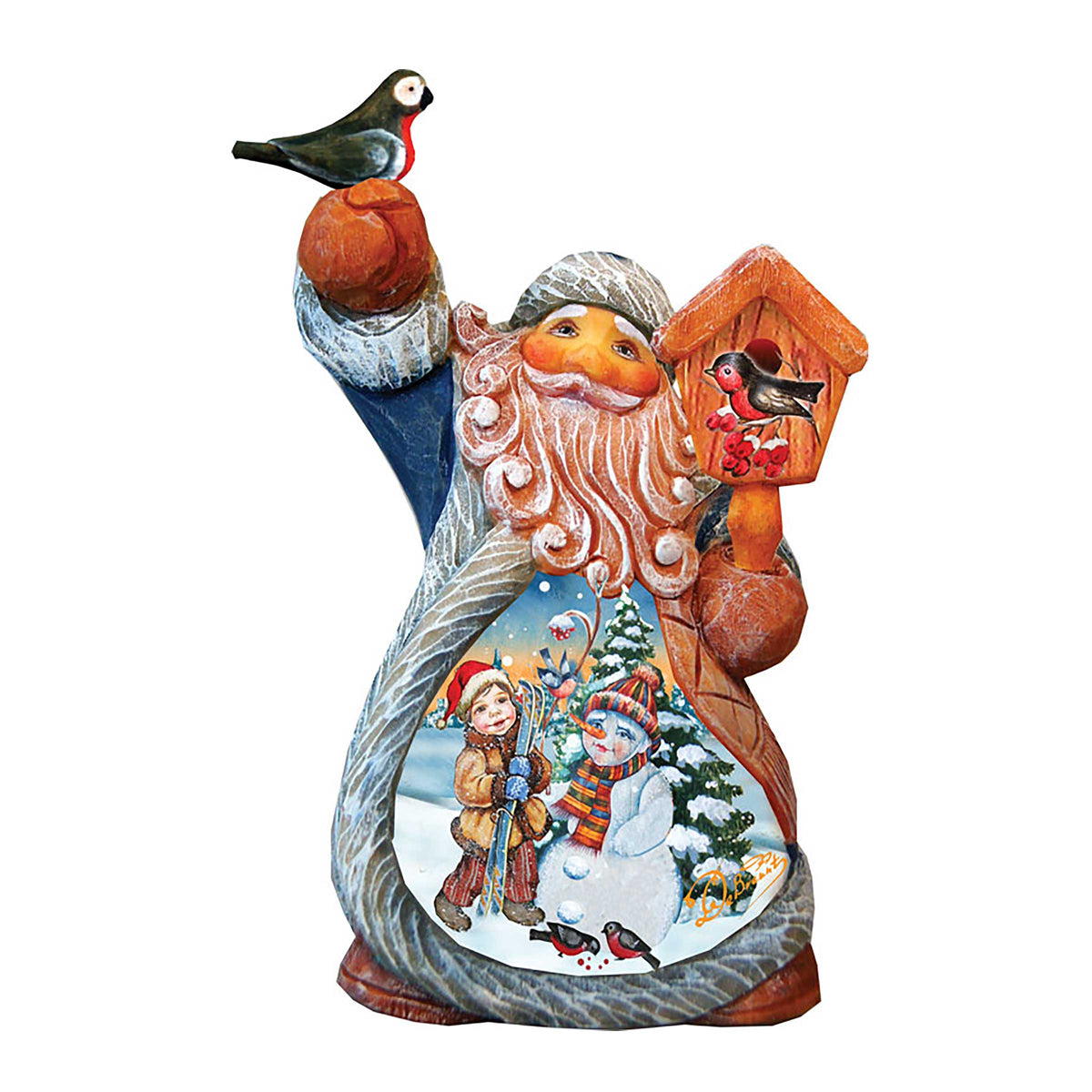 Snowy Friends Tiny Tale Santa Christmas Figurine by G. DeBrekht - Christmas Santa Snowman Decor - 561632