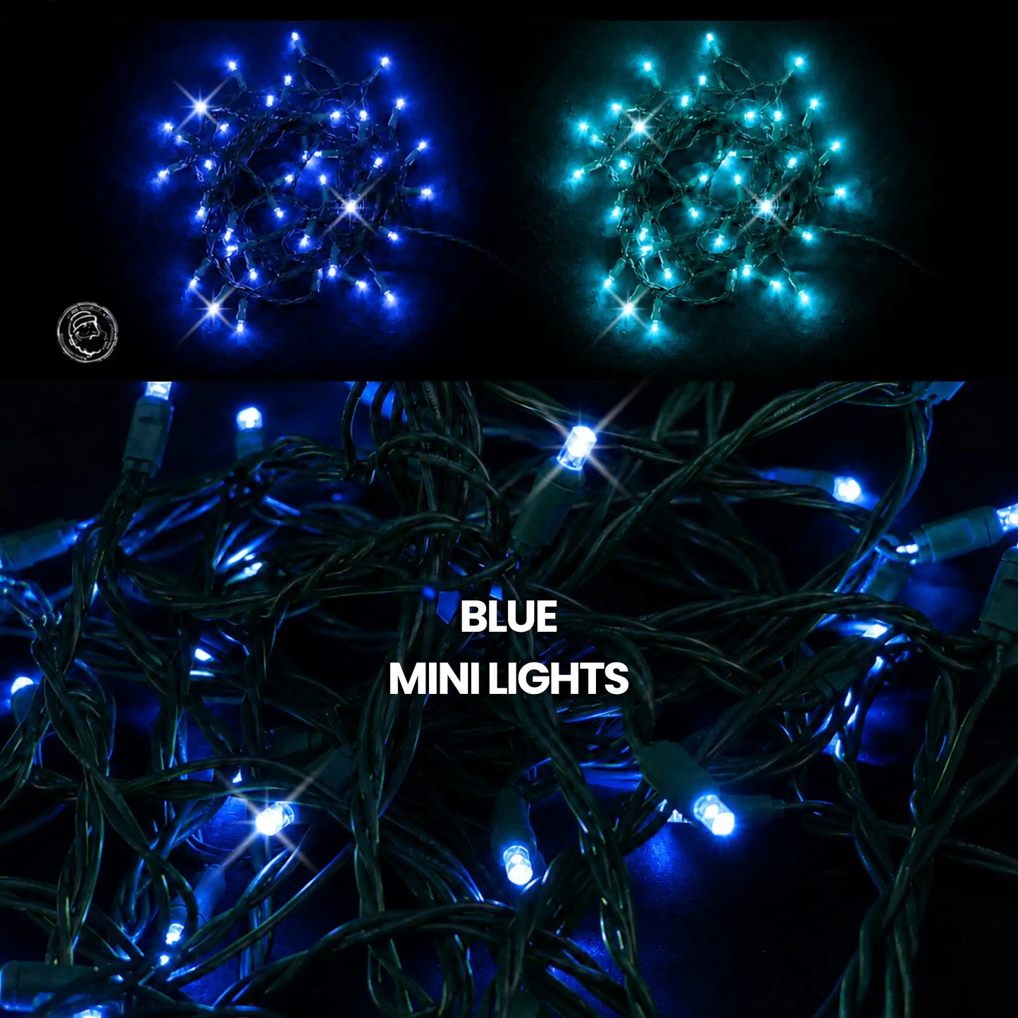 LED Mini Lights 5MM Blue Twinkle 6" Spacing