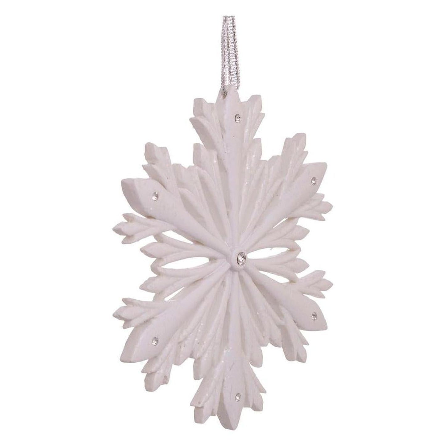 4" Elegant Snowflake Ornament with Swarovski