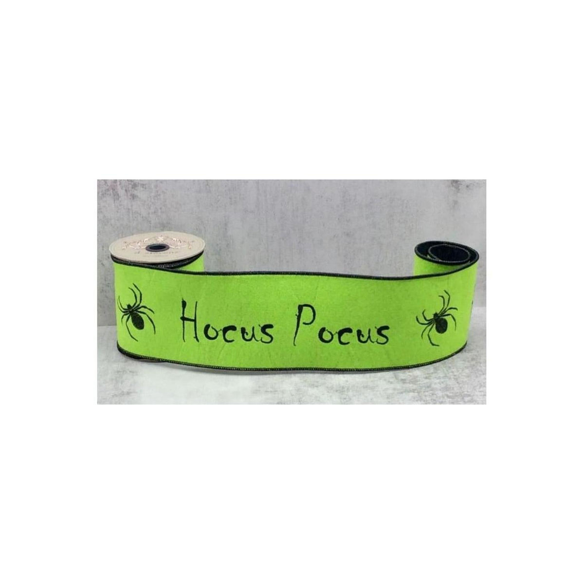 4" Hocus Pocus Felt Ribbon: Lime Green (5 Yards)