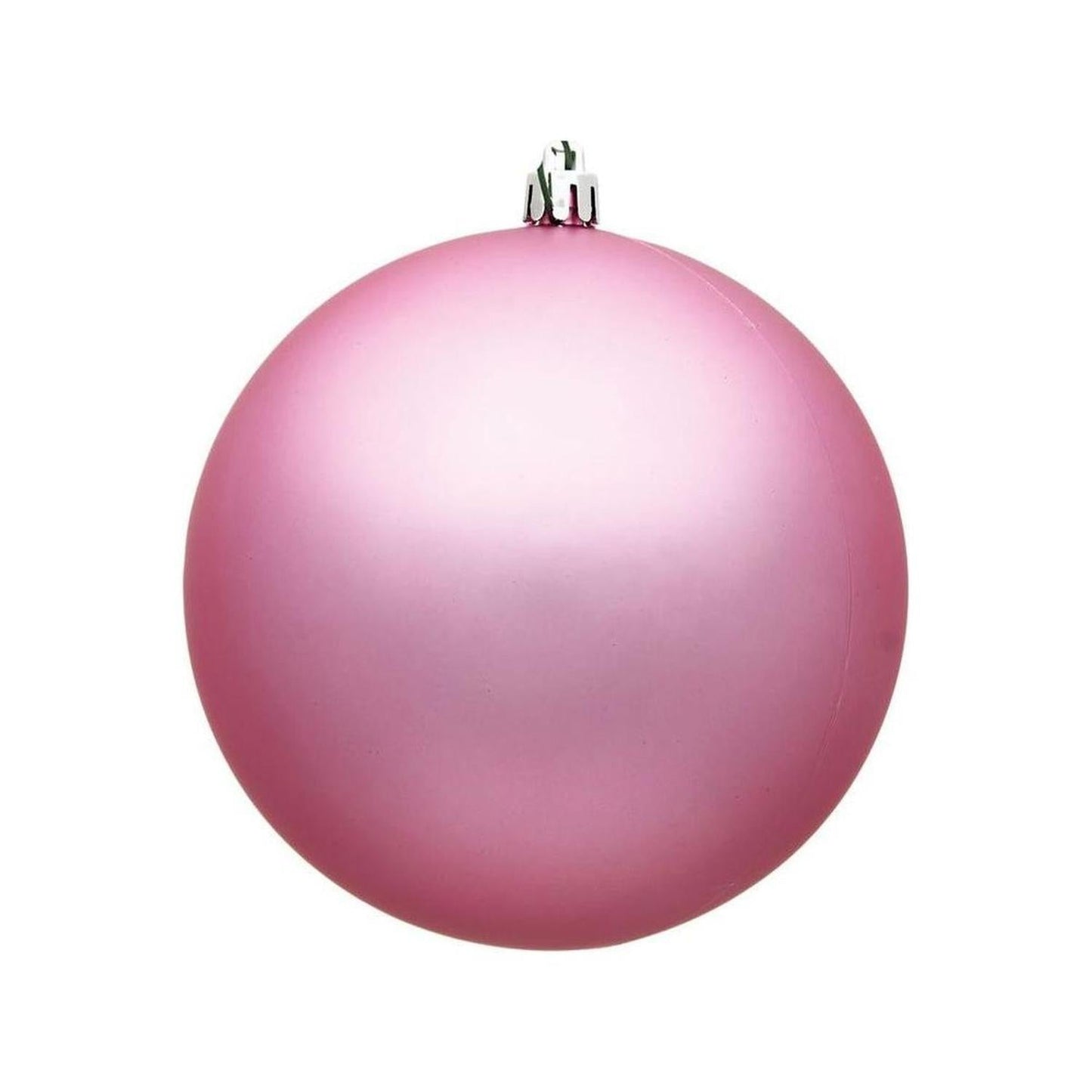 4" Pink Matte Ball Christmas Tree Ornament (6 pack)