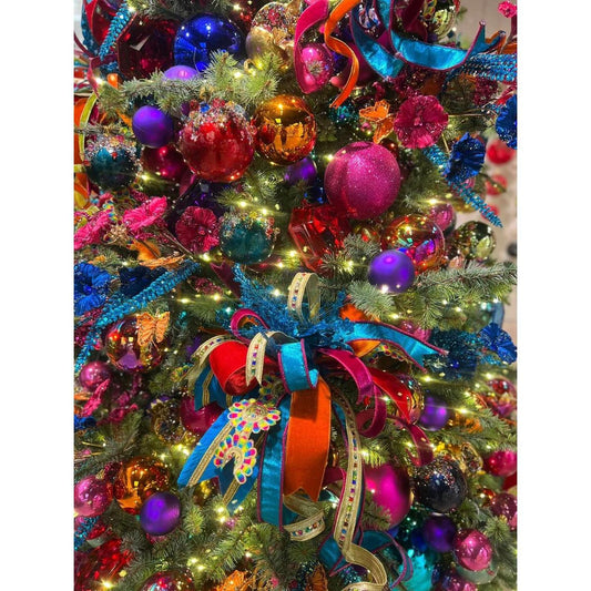 4" Carnaval Plumes Ribbon: White (5 Yards)