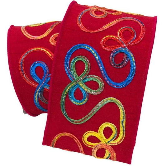 4" Whimsy Ribbon: Red (10 Yards)