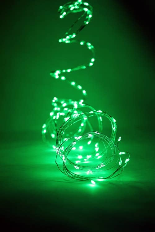180 LED Silver Copper Branch Tree Lights Plug in - Green