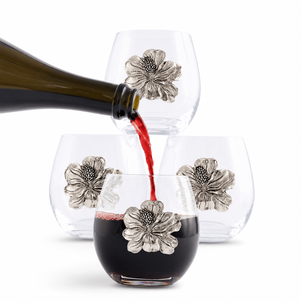 Magnolia Stemless Wine Glasses - Set of 4