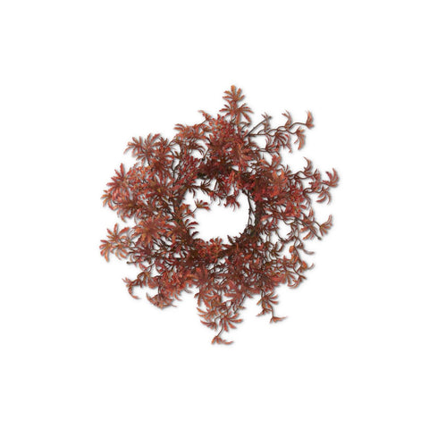 14" Inch Fall Japanese Maple Candle Ring Halloween Fall Floral Decor