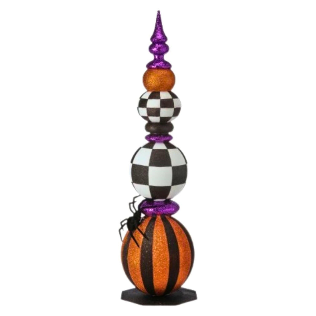 48" Glitter Halloween Ball Topiary