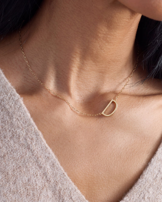 Initial D Precious Elongated Necklace