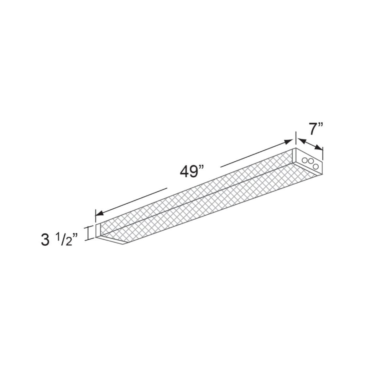 49"w Prismatic Wraparound 1-Light Integrated LED Lightstrip [2 PACK] Ceiling Lights by RP Lighting