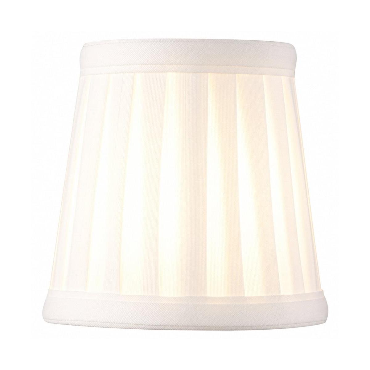 4"W x 4"H Set of 6 Down White Pleated Clip-on Candelabra Lampshade