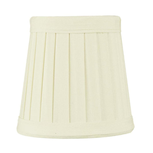 4"W x 4"H Set of 6 Egg Shell Pleated Clip-on Candelabra Lampshade