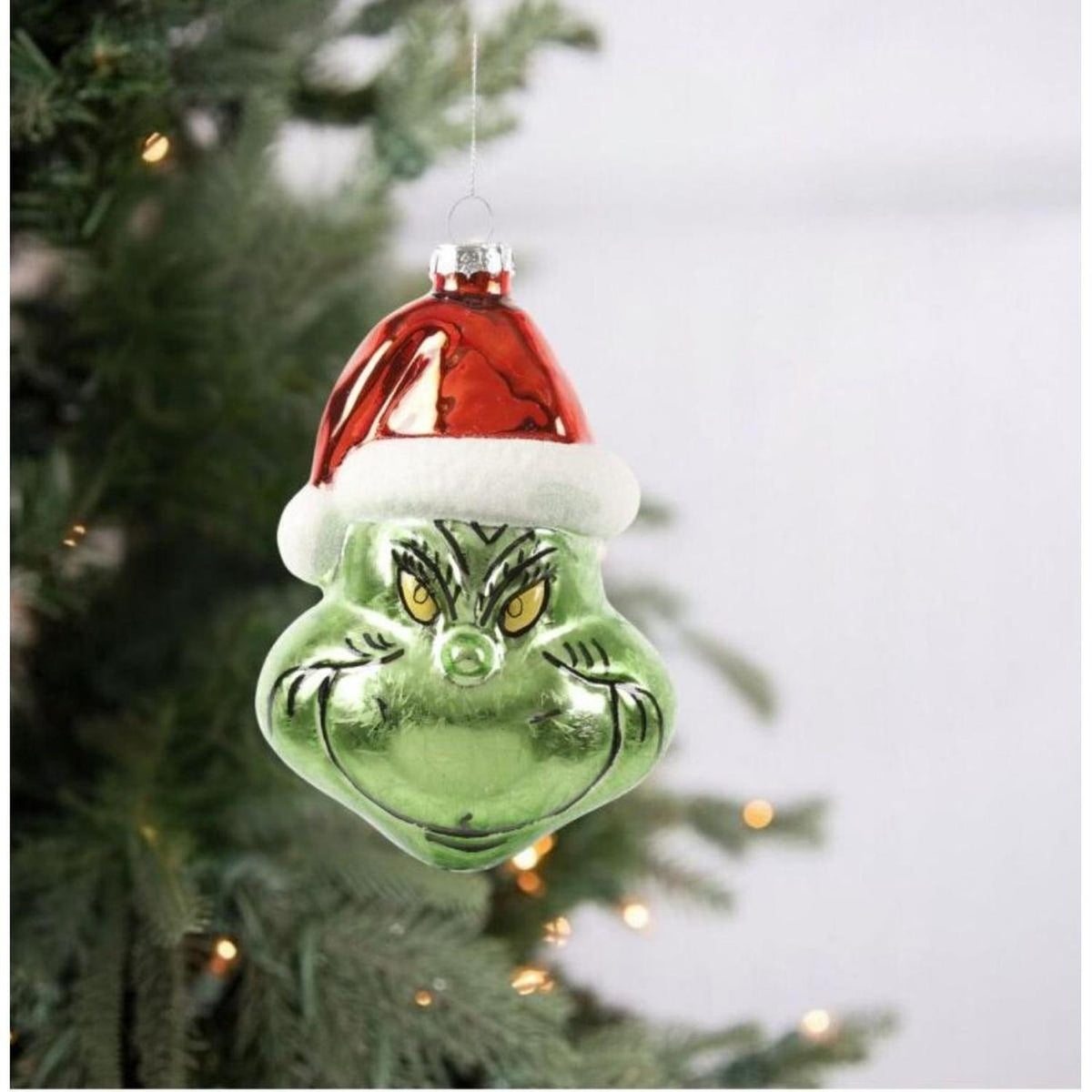 4.5" Glass Green Monster Ornament