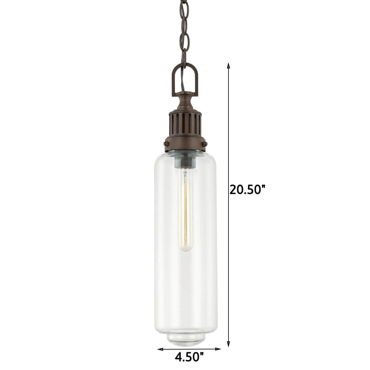 4.5"W 1-Light Pendant Burnished Bronze