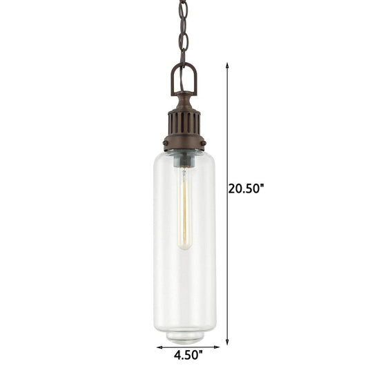 4.5"W 1-Light Pendant Burnished Bronze