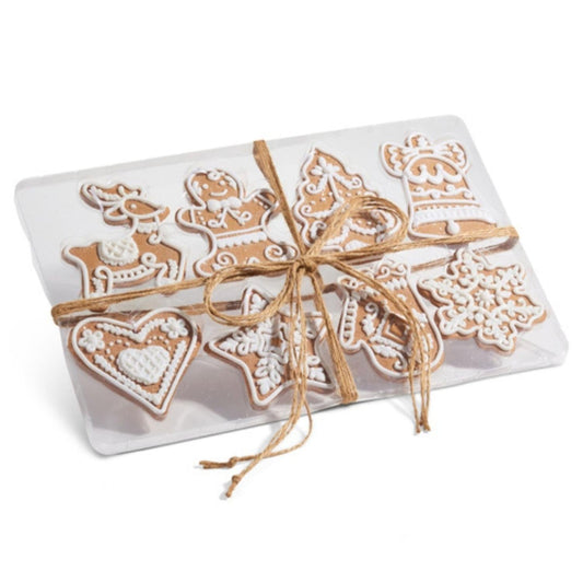 4.75" Box of Gingerbread Cookie Christmas Ornaments