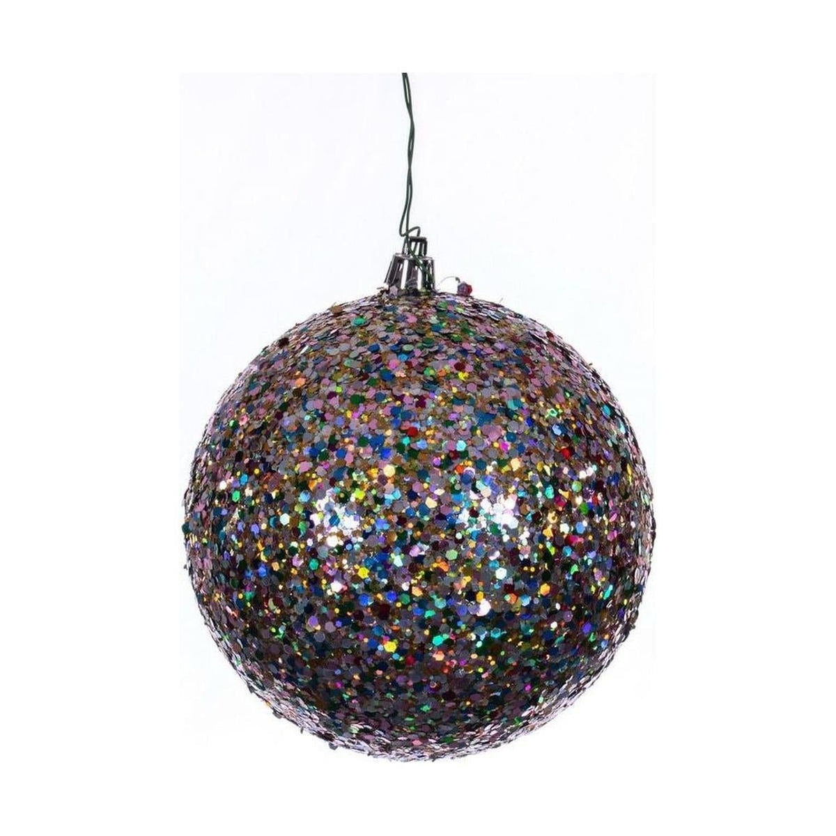4.75" Multi-color Sequin Glitter Ball Ornament (Set of 4)