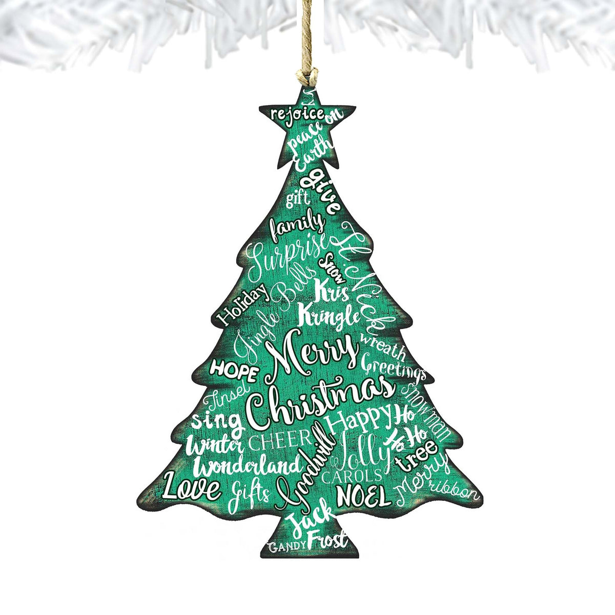 Merry Christmas Tree Ornament by Nature Wonders - Christmas Decor - 81988122