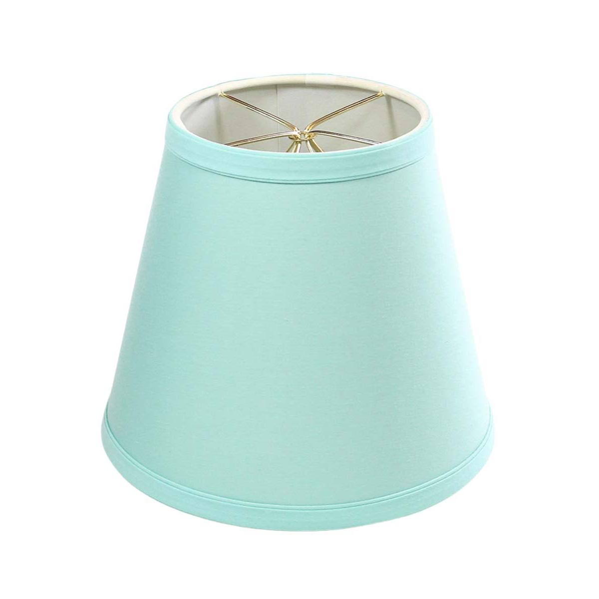 8"W x 7"H Empire Linen Edison Clip On Lamp Shade - Island Paradise Aqua Blue