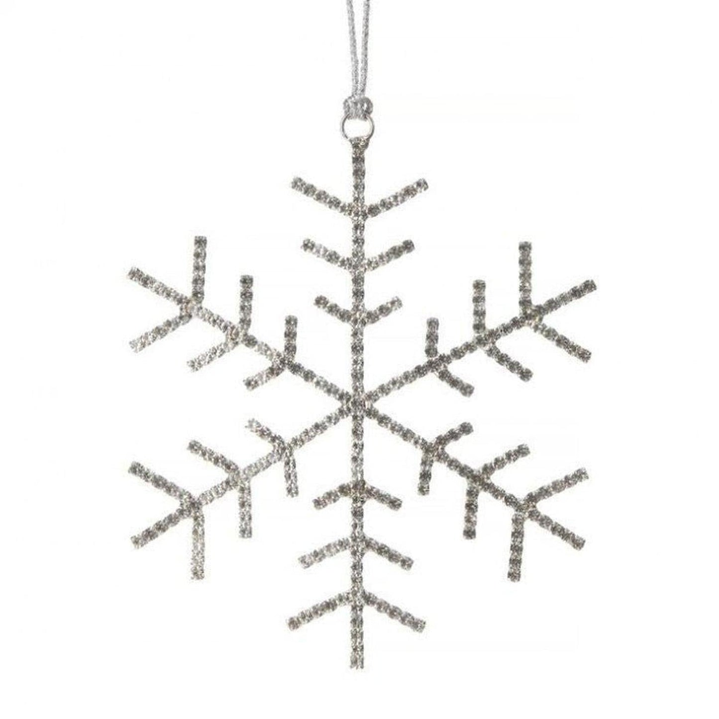 5" Petite Jewel Snowflake Ornament: Silver