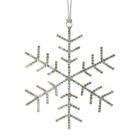 5" Petite Jewel Snowflake Ornament: Silver
