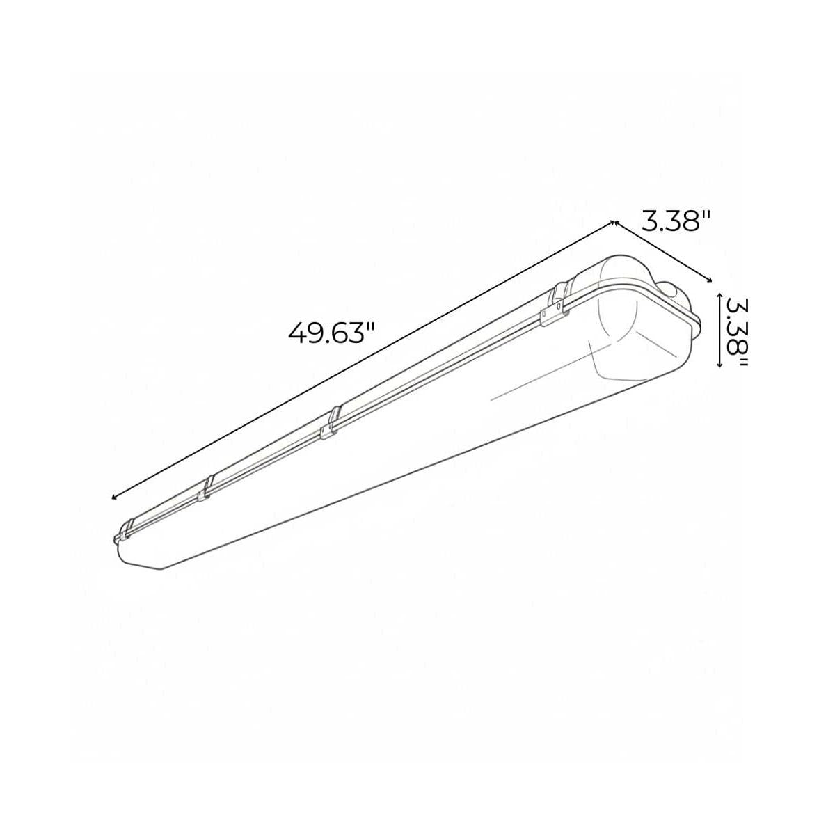 50"w Linear Vapor Tight 1-Light Integrated LED Light Strip [6 PACK] by RP Lighting