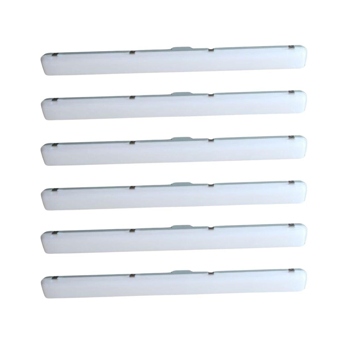 50"w Linear Vapor Tight 1-Light Integrated LED Light Strip [6 PACK] by RP Lighting