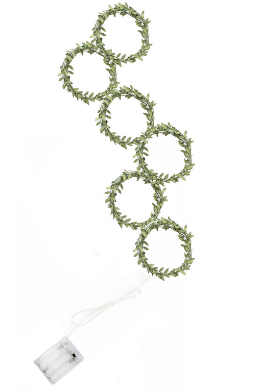 Green Leaf Vine Fairy Light Curtain 96 LED