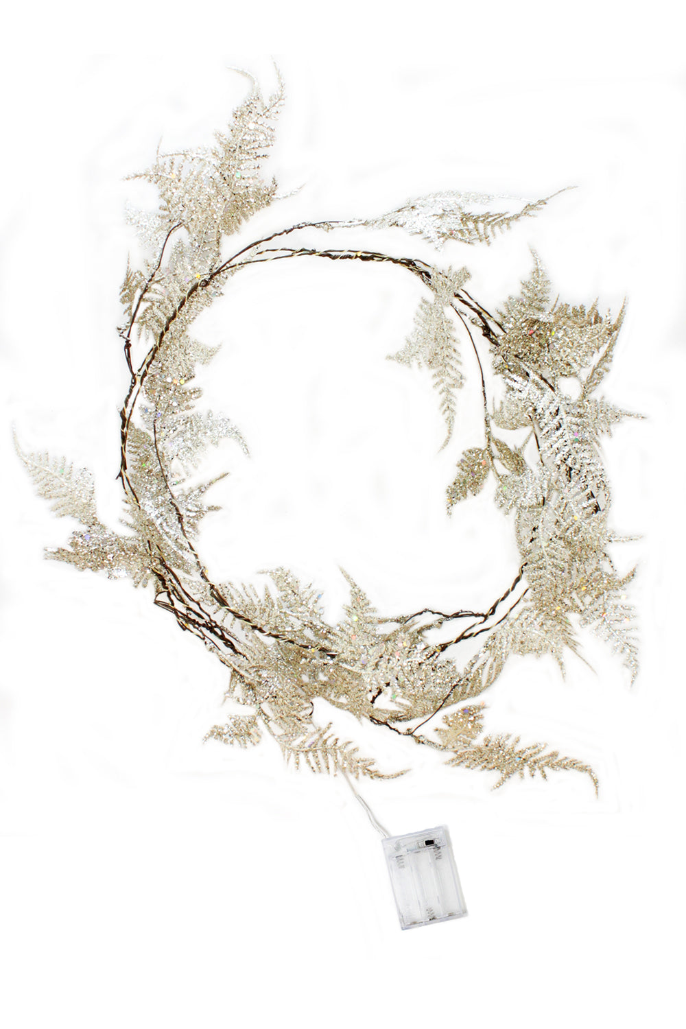 Gold Iridescent Glitter Fern Fairy Light 20 LED