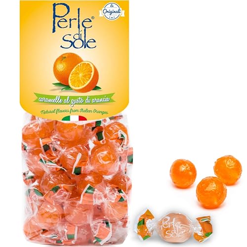 Perle di Sole Sorrento Orange Drops — Italian Hard Candy (7 oz / 200g)