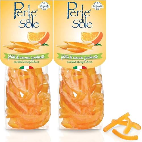 Perle di Sole Candied Orange Peels — Italian Confection (3.5 oz / 100g)