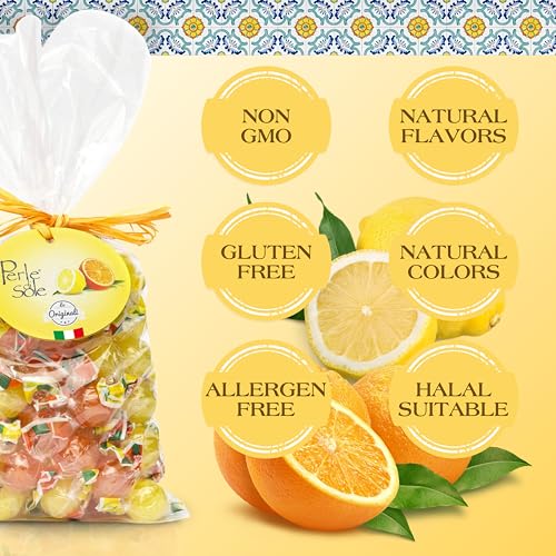 Perle di Sole Assorted Lemon & Orange Drops — Amalfi Coast Hard Candy