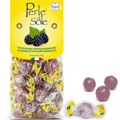 Perle di Sole Blackberry Drops — Fizzy Filled Italian Hard Candy