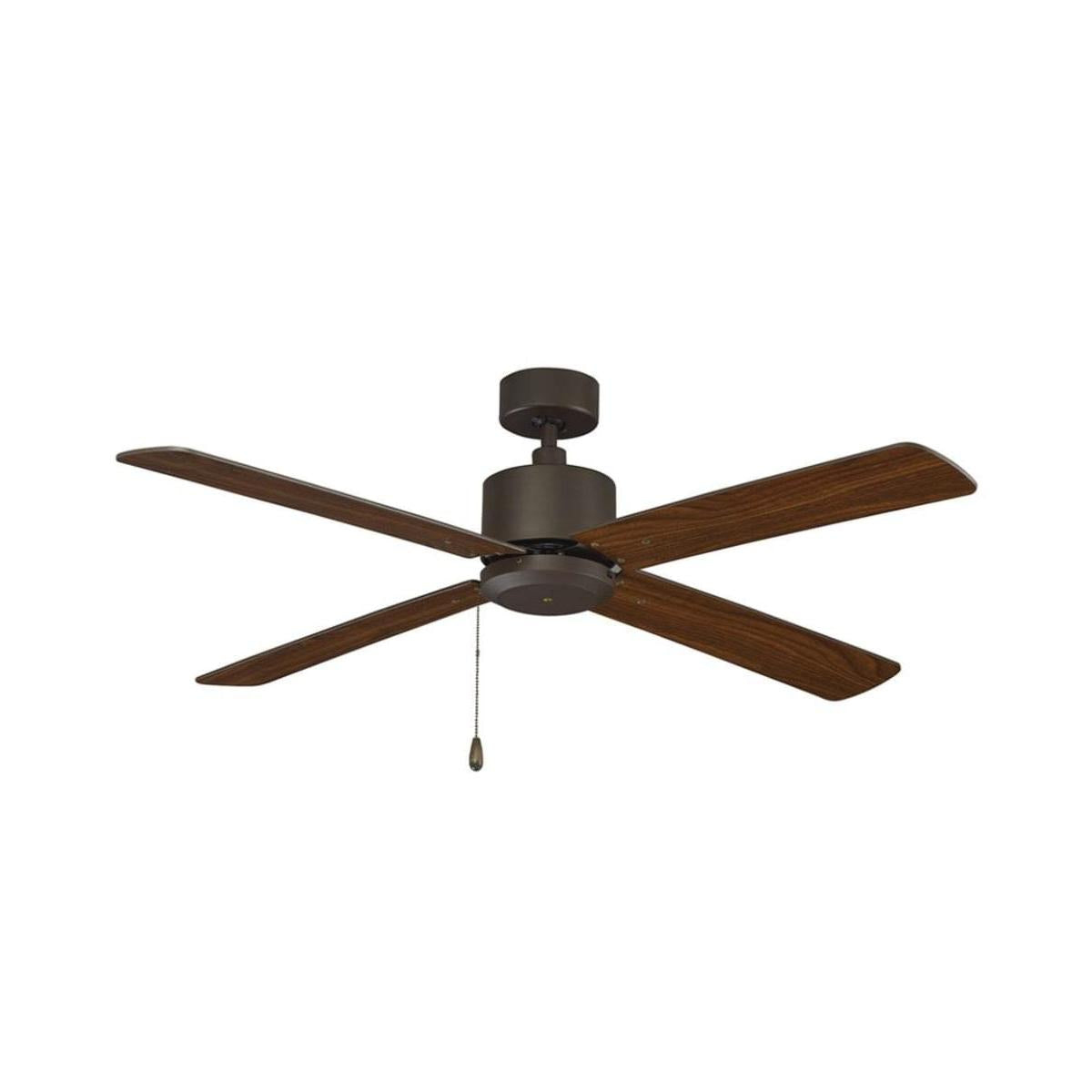 52" Aldea IV 4-Blade Ceiling Fan Oil Rubbed Bronze Motor Finish and Walnut Blade Finish