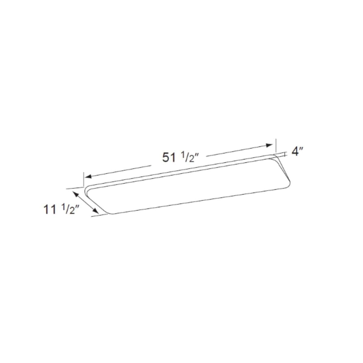 52"W Cloud 1-Light Integrated LED Light LightStrip Puff Light Fixture by RP Lighting