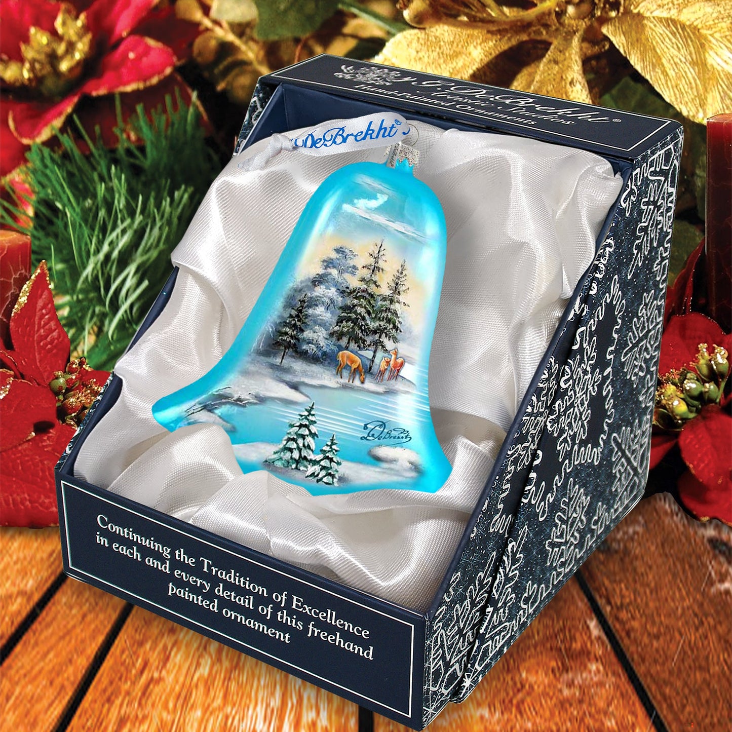 Peaceful Kingdom Bell Glass Ornament by G. DeBrekht - 752-005