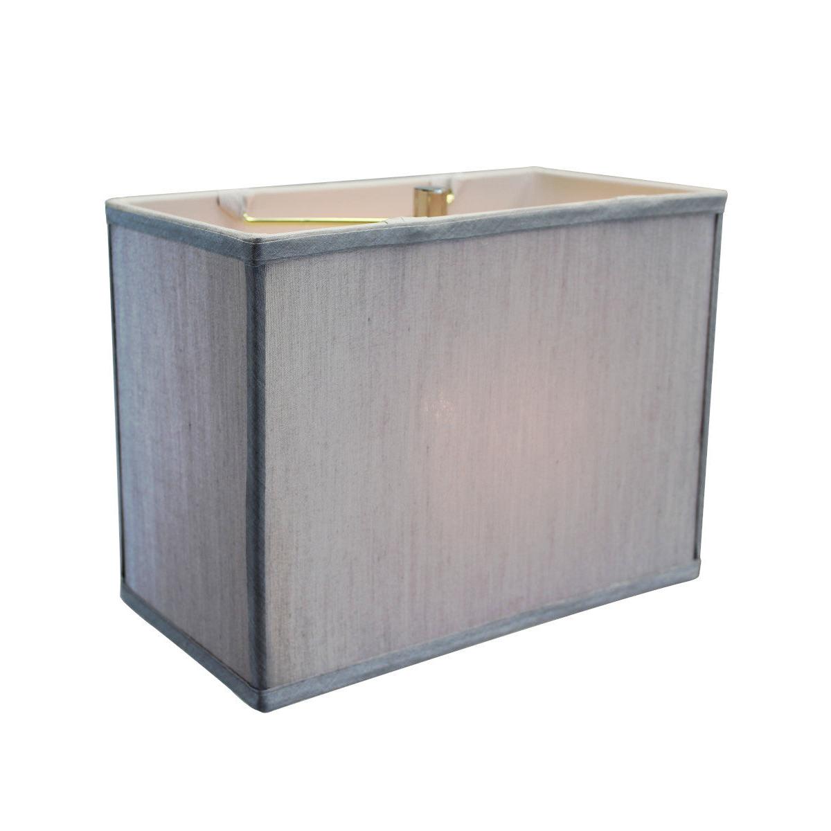 7"W x 9"H Rectangular Drum Lampshade Bavarian Gray
