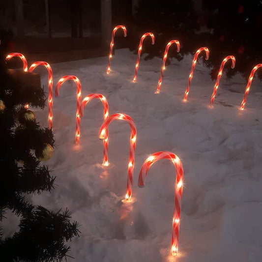 45 LED Candy Cane Solar Lights Outdoor for Christmas