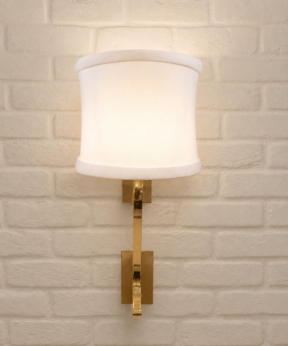 4"W x 4"H Down White Clip-on Sconce Half-Shell Lampshade