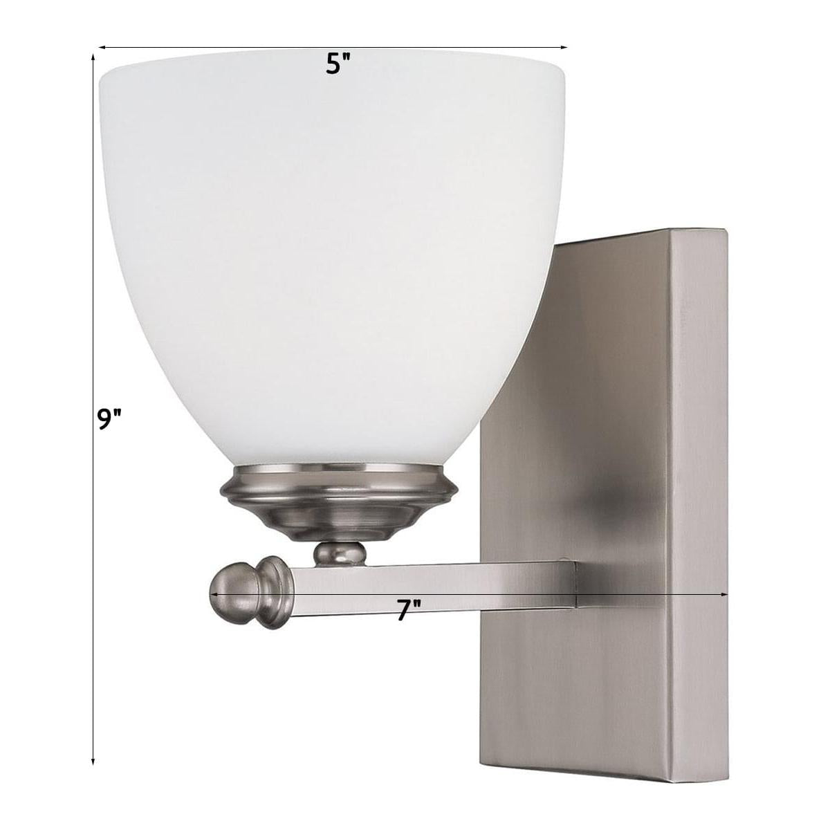 5"W Chapman 1-Light Sconce Matte Nickel