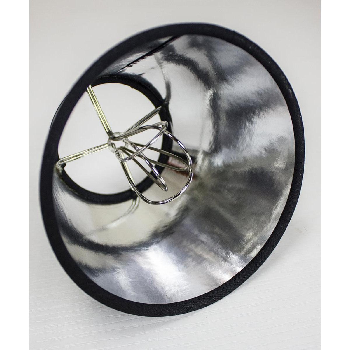 a black and silver cone