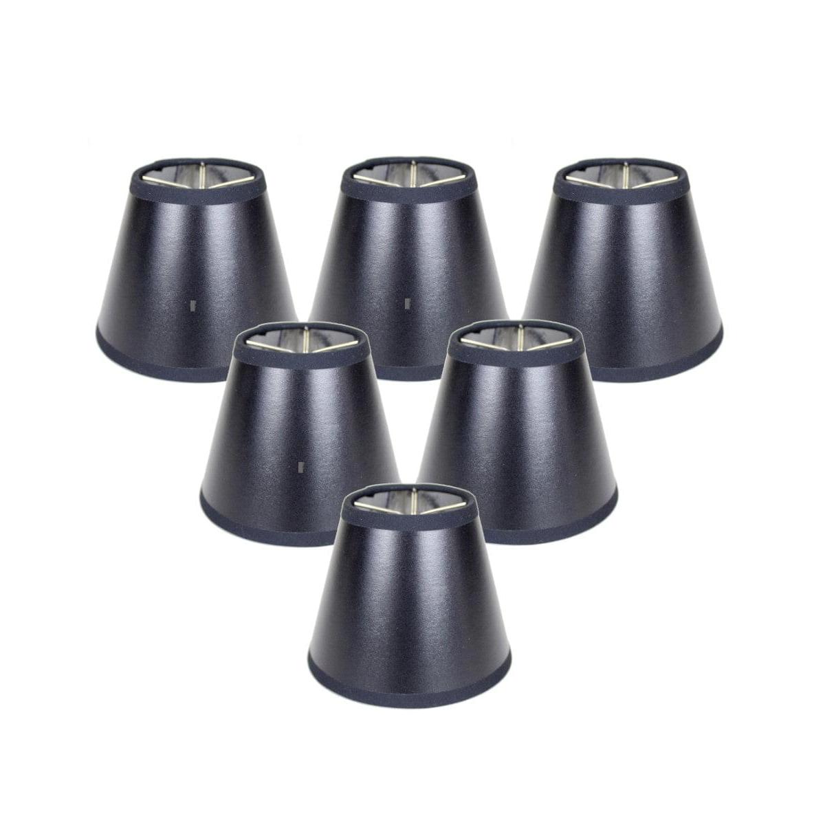 a group of black lamps