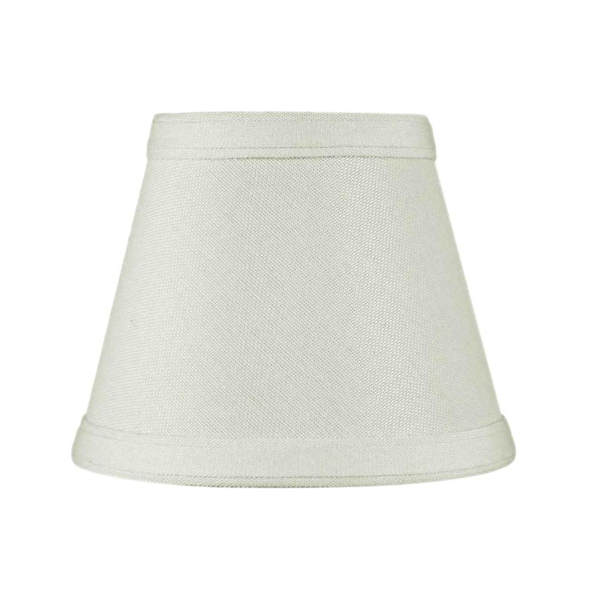 5"W x 4"H Set of 6 Clip-on Candelabra Lamp Shade Light Oatmeal Fabric