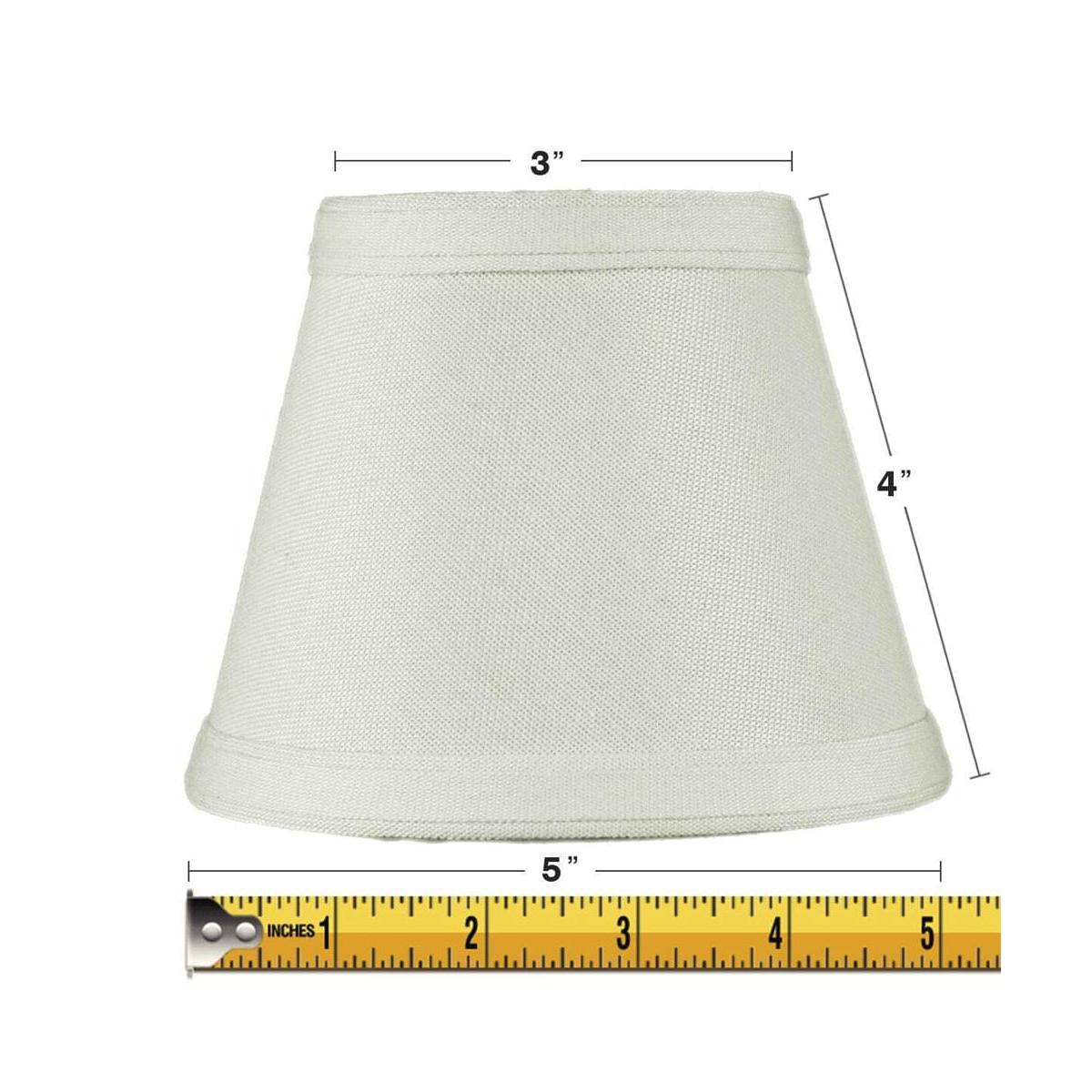 5"W x 4"H Set of 6 Clip-on Candelabra Lamp Shade Light Oatmeal Fabric
