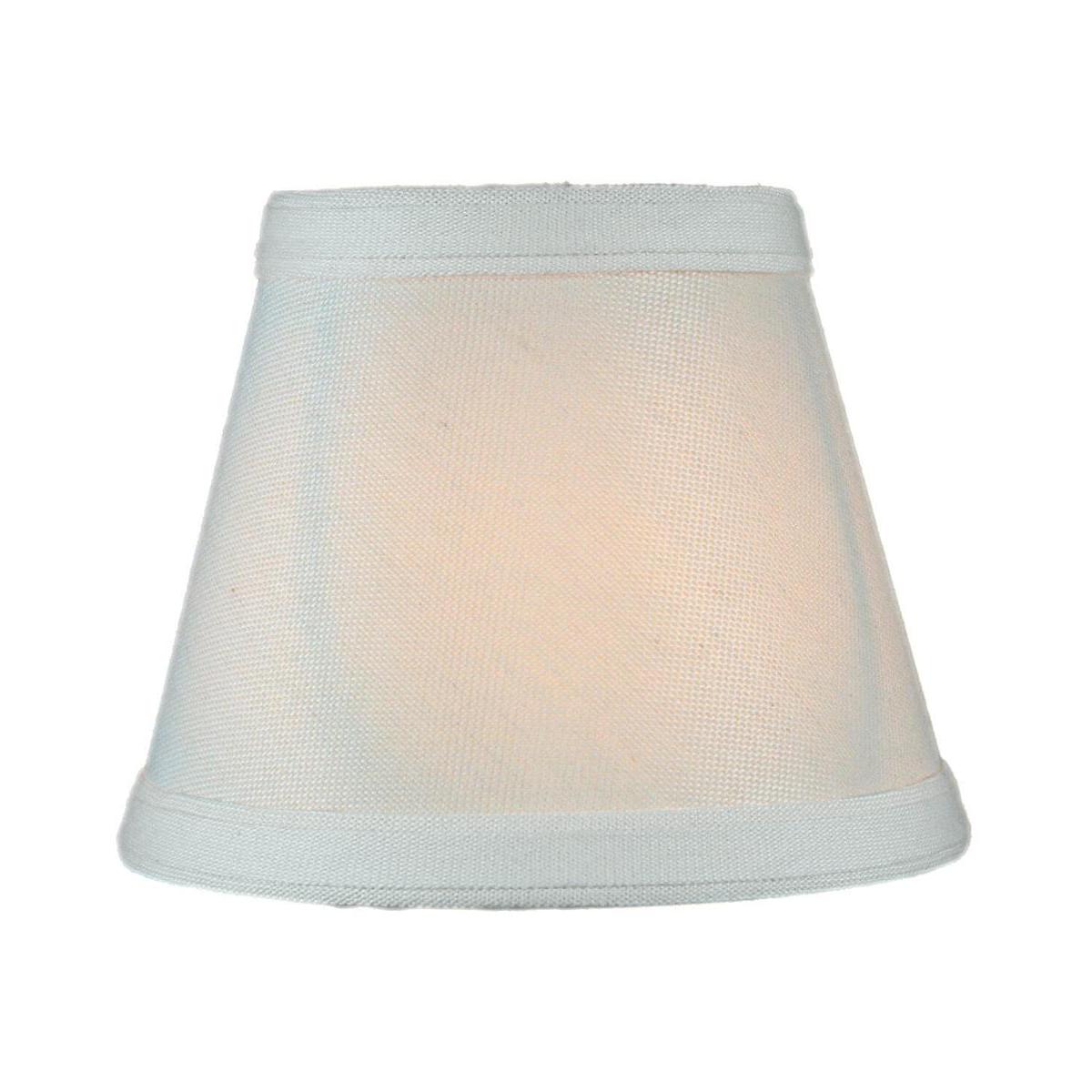 5"W x 4"H Set of 6 Clip-on Candelabra Lamp Shade Light Oatmeal Fabric
