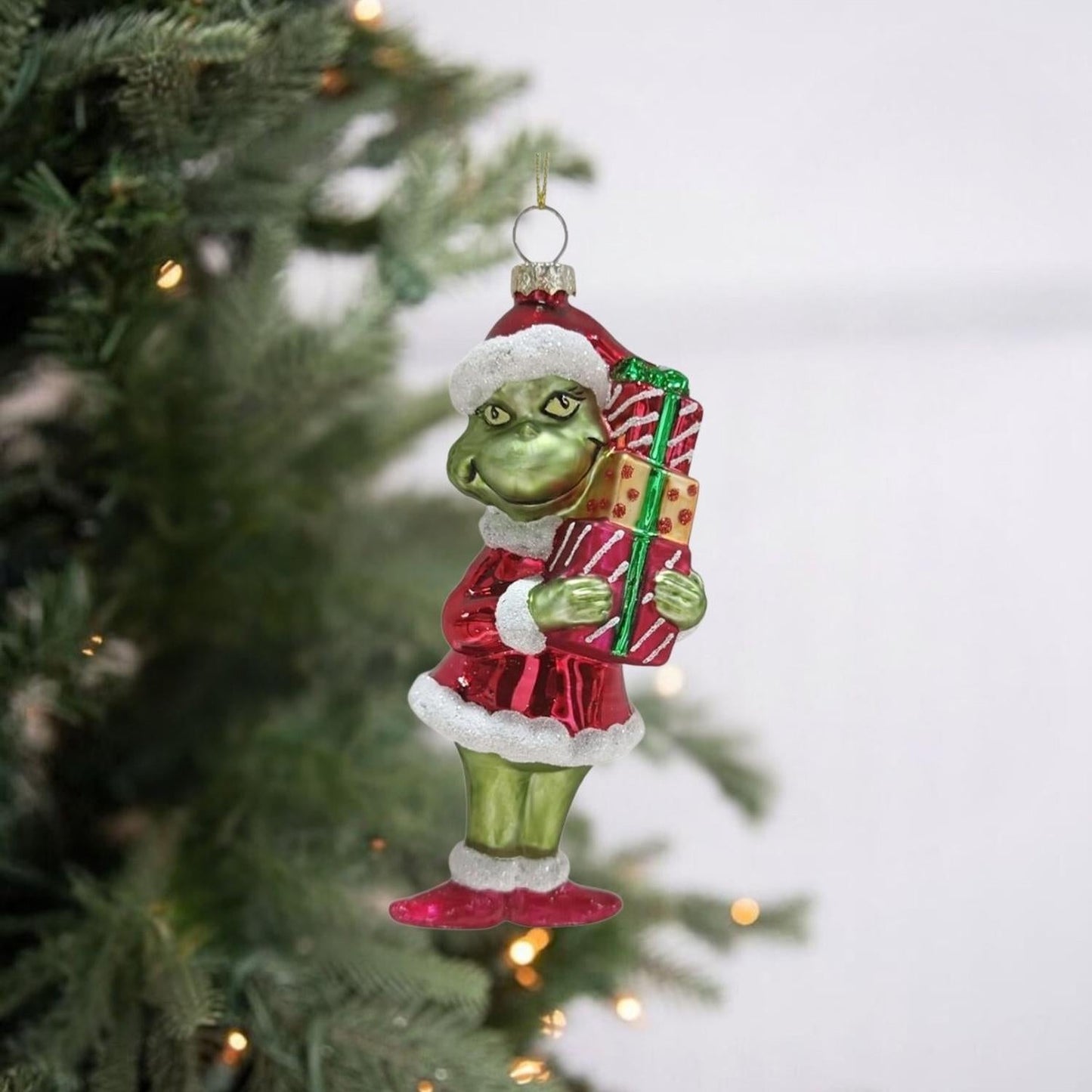 5.75" Glass Green Elf Ornament