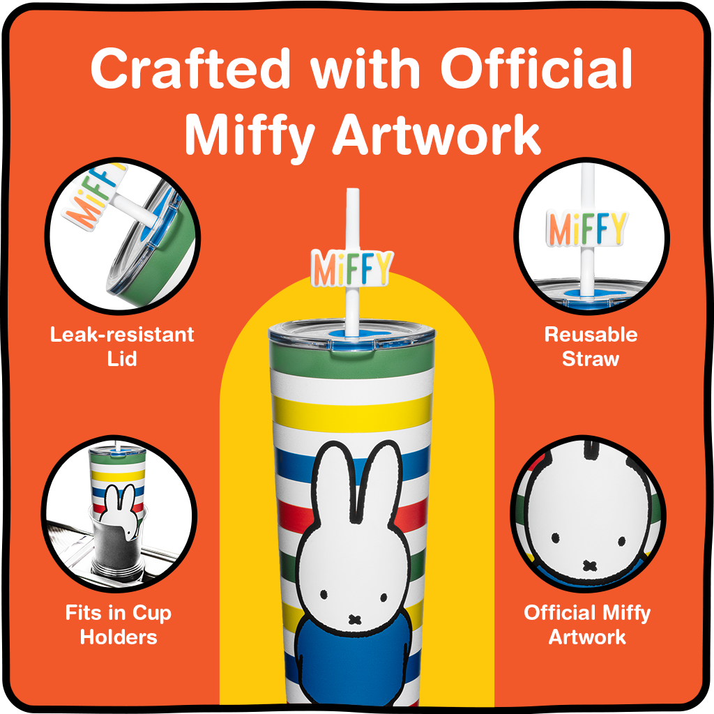 Miffy Stripes Tumbler - 24 oz
