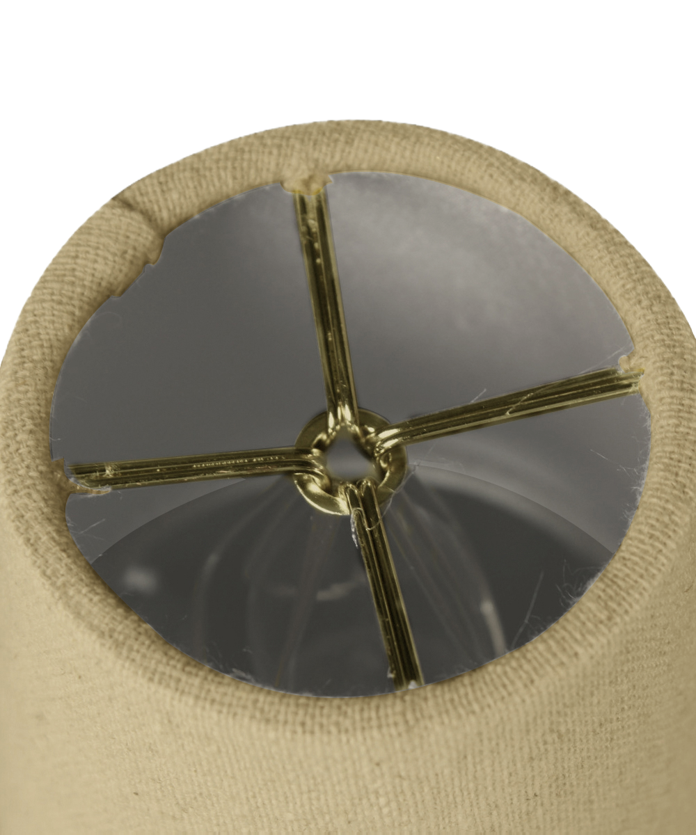 4"W x 4"H Chandelier Sand Linen Clip-On Lampshade