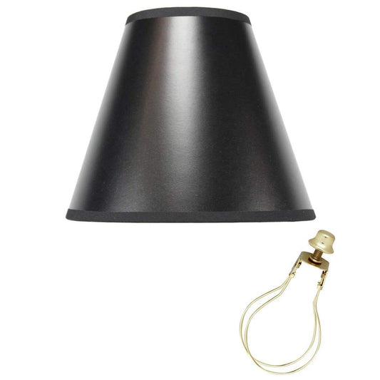 5x10x8.5" CLIP-ON FITTER Black Parchment Empire Lampshade