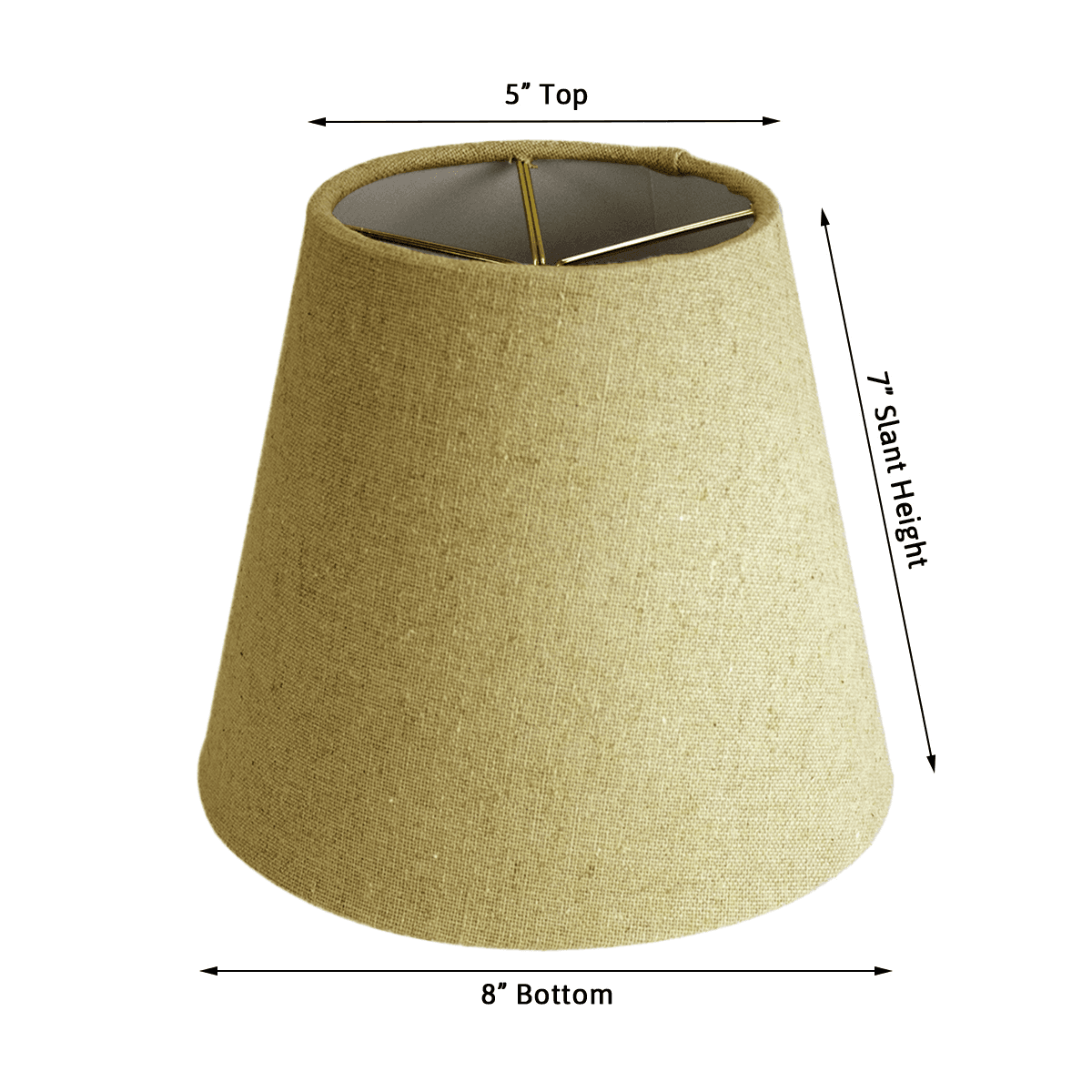 5x8x7 Empire Sand Linen Edison Clip Lampshade