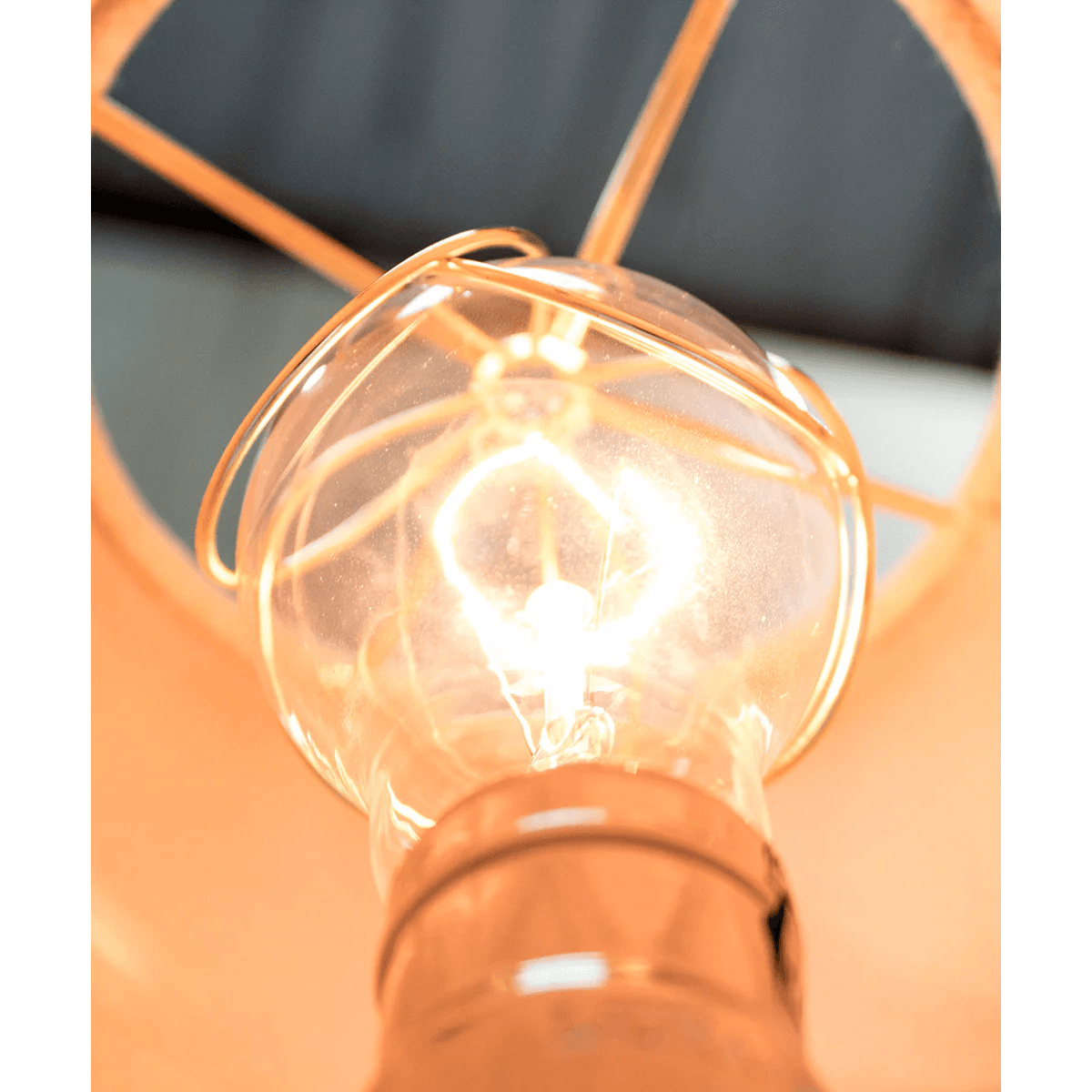 5x8x7 Empire Sand Linen Edison Clip Lampshade